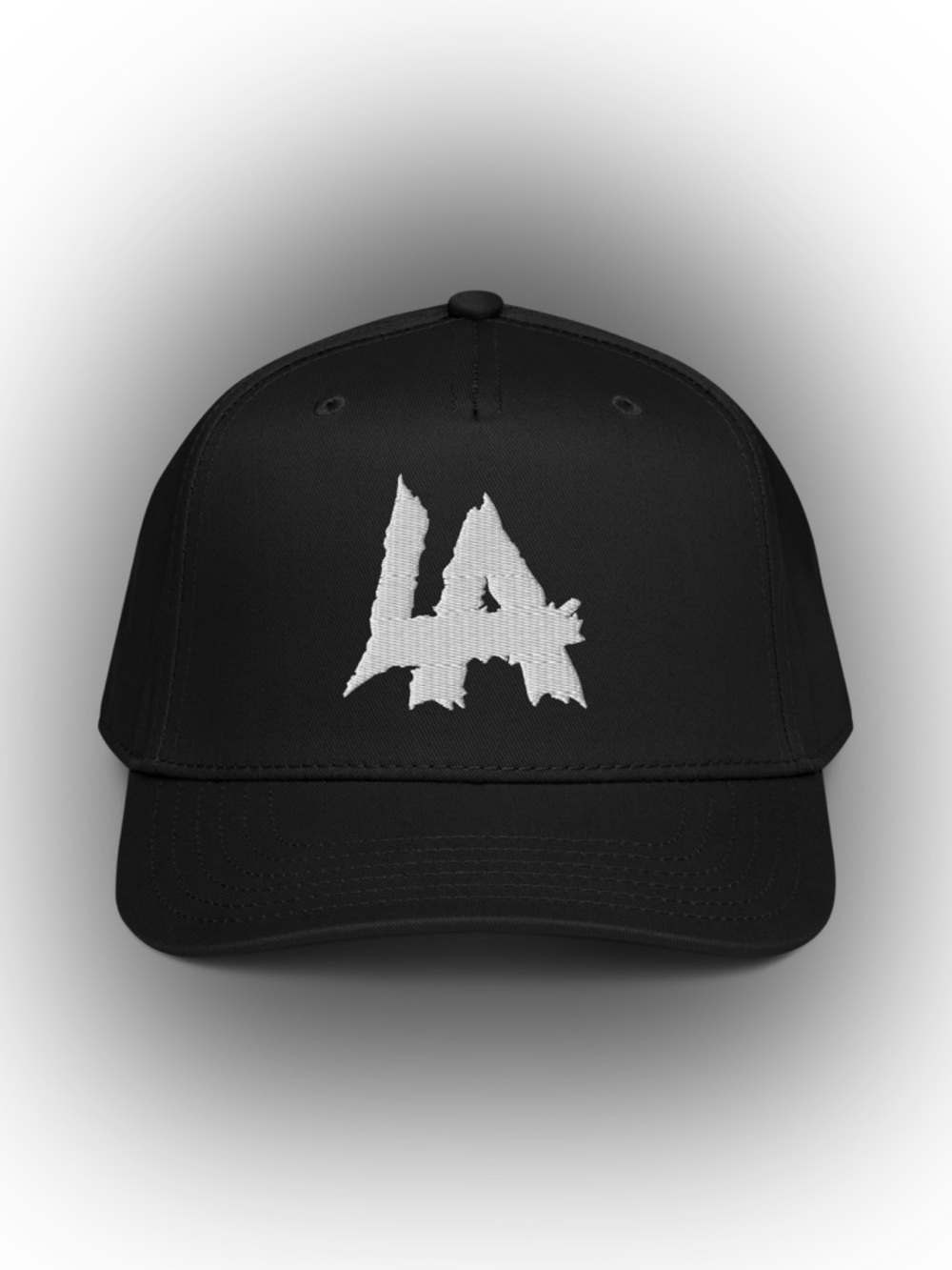 Black LA Embroidered Baseball Cap